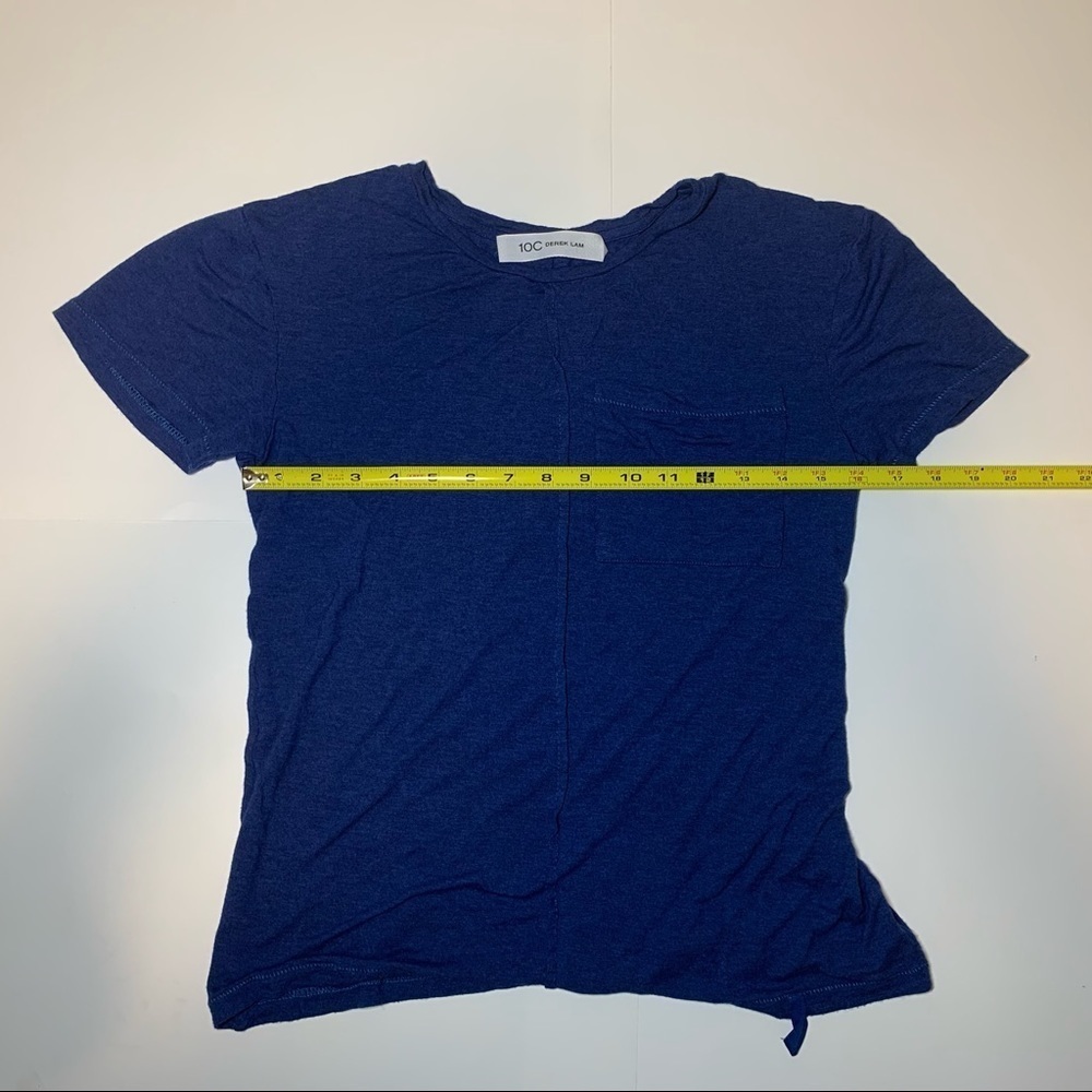 DEREK LAM Navy Shirt Women Size Small - Picture 2 of 4